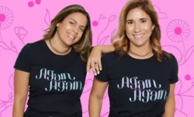two women in black t shirts