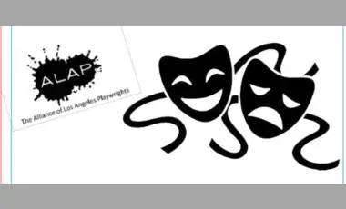 ALAP logo and 2 theater masks