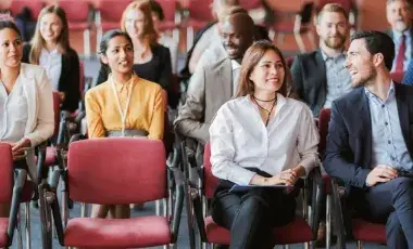 smiling audience