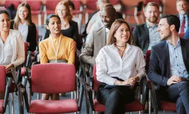 smiling audience