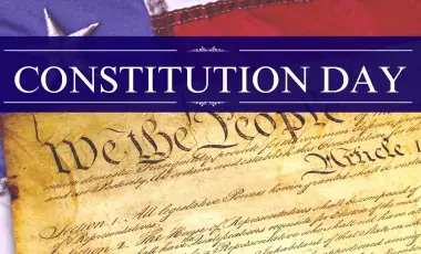 The U.S. constitution with a header that reads "Constitution Day"