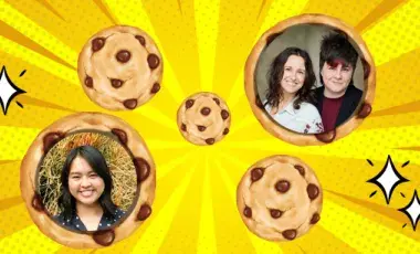 comics cookies with faces in the cookies