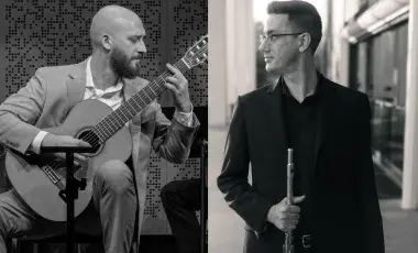 Egon Duo playing guitar and flute