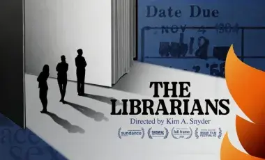 Image from the poster of the documentary, The Librarians.