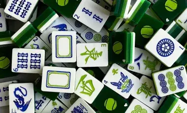 A pile of Mah Jongg tiles