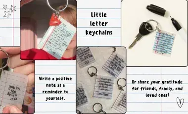 Little letter shrink art keychains