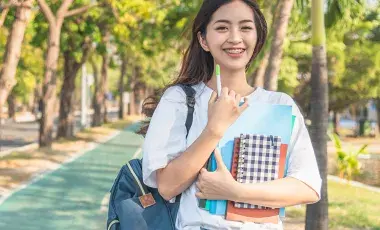 A student at a campus.