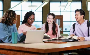 Teens in the library