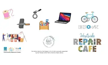 Repair & Fix-It Cafe Event October 17. Services include small appliance repair, mending, jewelry repair and more