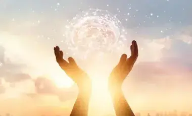Hands reaching to the sky