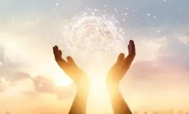 Hands reaching to the sky