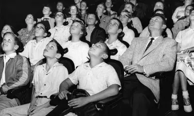 Audience in a planetarium