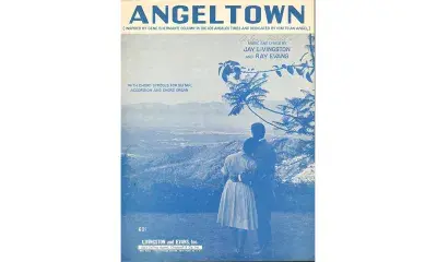 historic sheet music cover that reads "Angeltown"