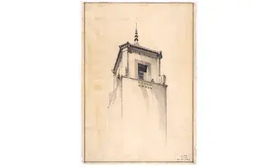 Drawing of Union Station Tower, November 9, 1937, Edward Warren Hoak