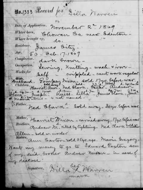 Bank record for Dilla Warren