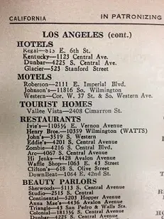 Partial listings for Los Angeles from the 1952 edition