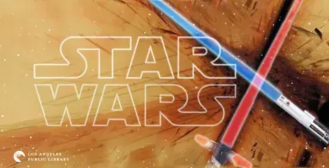 Star Wars header with lightsabers