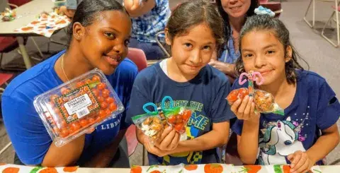 Volunteers during summer lunch program