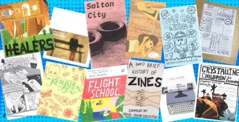 Collage of zines