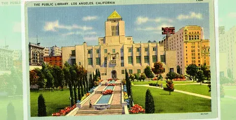 1935 postcard of the Los Angeles Central Library