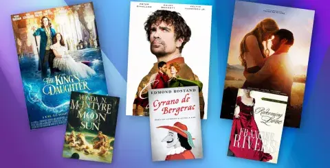 Collage of films and their adapted books