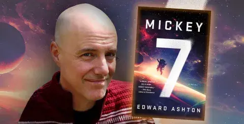Author Edward Ashton and his latest novel, Mickey7