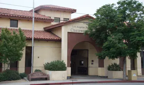 Chatsworth Branch of the Los Angeles Public Library, 21052 Devonshire Street [2018] Gary Leonard, Institutional Collection/Los Angeles Public Library