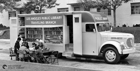 Los Angeles Public Library Traveling Branch in 1949
