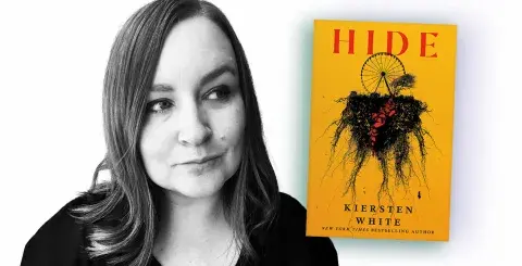 Author Kiersten White and her debut horror novel, Hide