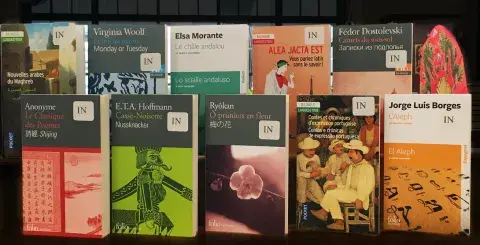 a collection of French books