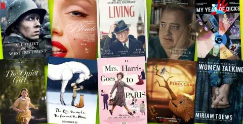 Collage of films adapted from books