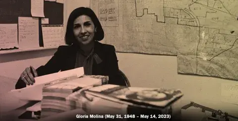 Gloria Molina in her office