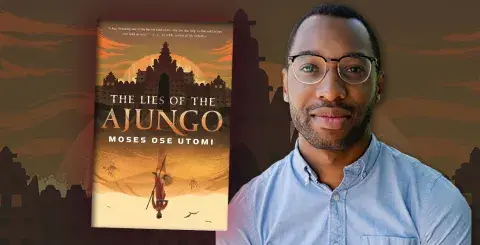 Author Moses Ose Utomi and his latest novel, The Lies of the Ajungo