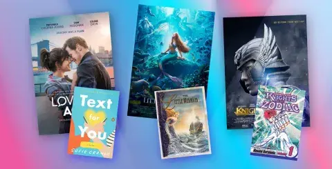 Collage of films and their adapted books