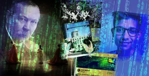 Illustration collage of images relating to post