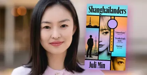 Author Juli Min and her first novel, Shanghailanders