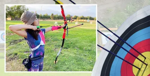 Practice time, Woodley Park Archery Range, 2020