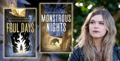 Genoveva Dimova and her 2 book covers