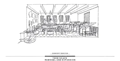 illustration of the teen'scape space in Central Library