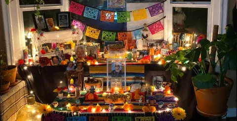 Author's Altar for Day of the Dead or Dia de los Muertos