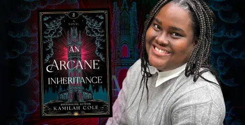 Author Kamilah Cole and his latest novel, An Arcane Inheritance