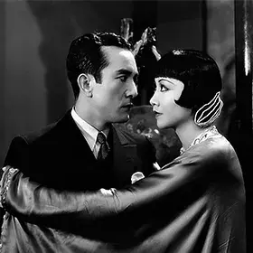 A still of an embracing couple from the film 
