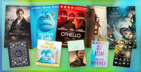 Collage of films adapted from books