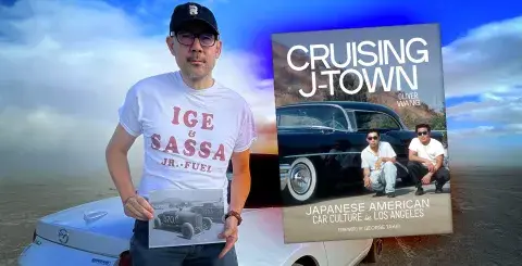 Author Oliver Wang and his latest book, Cruising J-Town