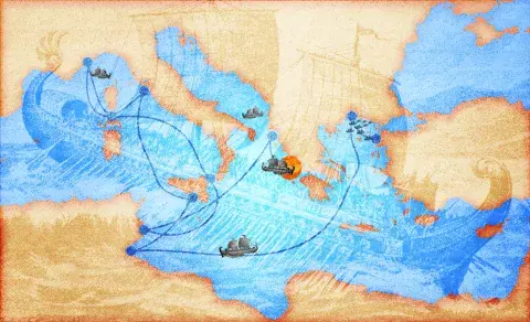 Map of ancient Greece and Rome