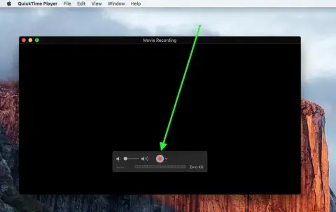 QuickTime record button screenshot
