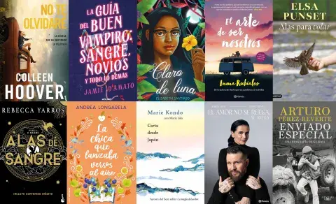 collage of 10 spanish books