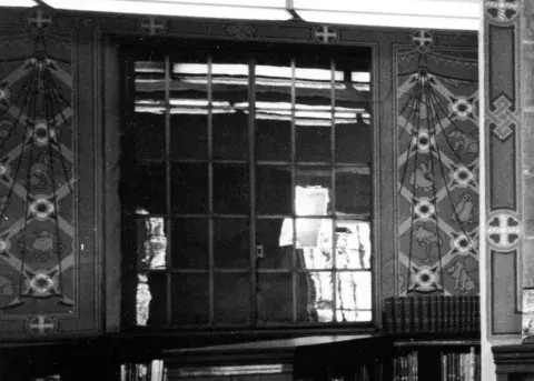 window with wallpaper