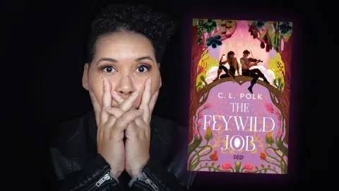 Author Meg Elison and her latest book, The Feywild Job