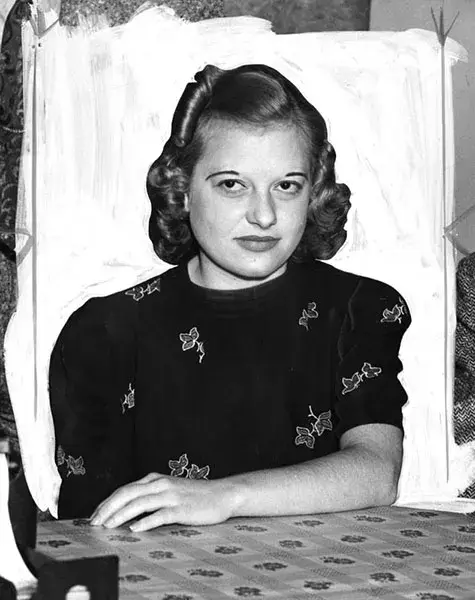 Photograph caption dated May 2, 1940 reads, Irene Moore, 